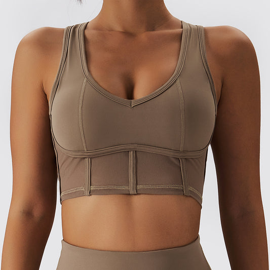 Shock Proof Nude Fitness Vest Running Bra