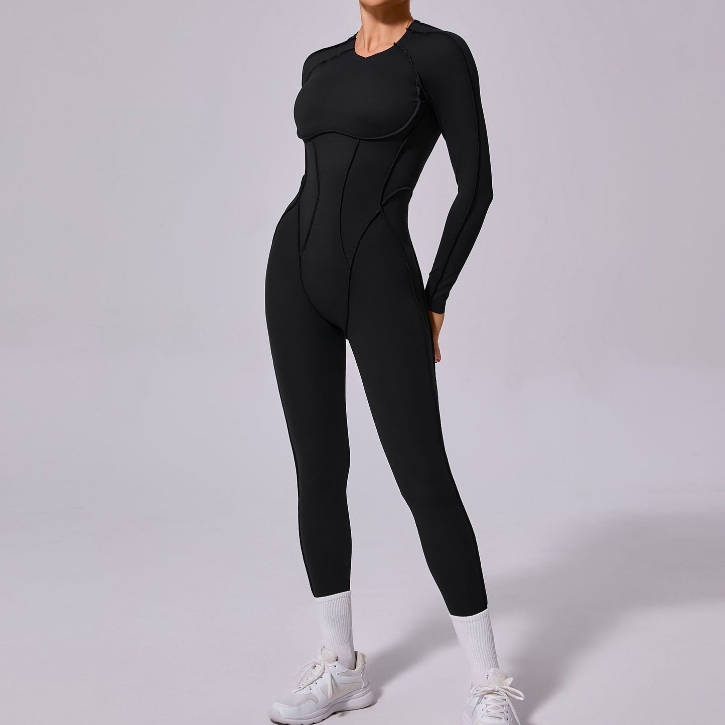 New Winter One-piece Sports Yoga Jumpsuit Backless Tight Jumpsuit