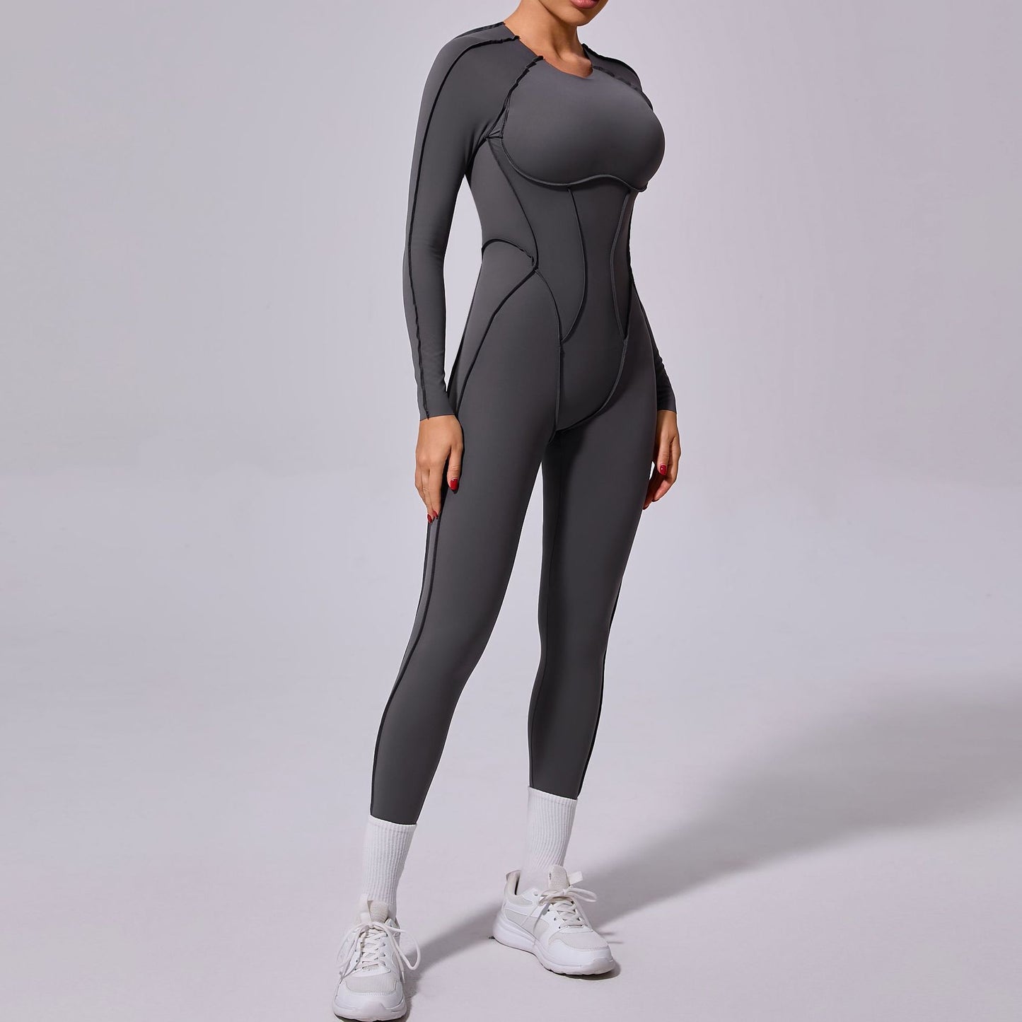 New Winter One-piece Sports Yoga Jumpsuit Backless Tight Jumpsuit